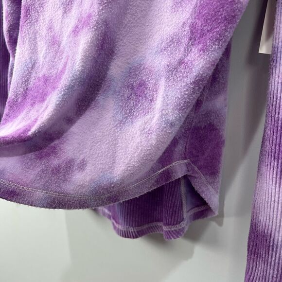 Theo & Spence Purple Tie Dye Fuzzy Long Sleeve Top - Picture 7 of 10
